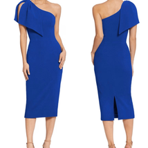 Dress the Population Tiffany One Shoulder Midi Dress, Electric Blue, Sma... - £103.36 GBP