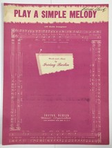 Irving Berlin Play A Simple Melody Piano Sheet Music Ukulele Chords 1942 - $7.95