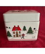 Vintage 1987 Jamestown China Porcelain Joy of Christmas Trinket Box w Li... - $296.52 MXN