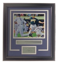 Derek Jeter Enmarcado 8x10 Yankees El Abatible Foto Con / Láser Grabado Firmas - £77.30 GBP