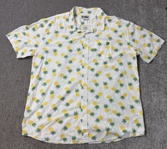 Tipsy Elves Shirt Mens 3XL White Pineapple Beach Camp Resort Tropical Ha... - $26.72