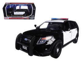 2015 Ford Police Interceptor Utility Unmarked Black White 1/24 Diecast Car Motor - £33.87 GBP