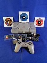 Sony PlayStation 1 PS1 Console SCPH-5501 with 1 Controller -Cables &amp; 3 G... - $116.88