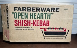 NOS Vtg Farberware Open Hearth Shish Kebab Broiler- Rotisserie 5 Skewers... - £39.96 GBP