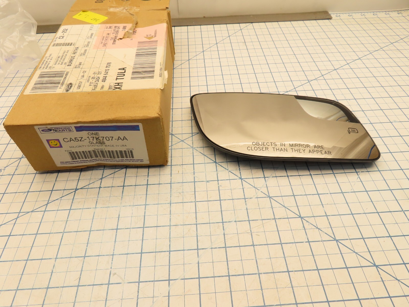 Ford CA5Z-17K707-AA Side View Mirror Glass Heated Spot RH Passenger Right - $94.98