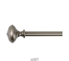 Achim Decorative Window Rod Set Othello Pewter Fits 48&quot;-86&quot; 0.75&quot;D Silver - £20.83 GBP