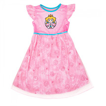 Super Mario Bros. Princess Peach Toddler Gown Pajamas Pink - £19.96 GBP