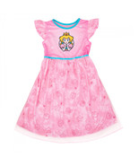 Super Mario Bros. Princess Peach Toddler Gown Pajamas Pink - £19.94 GBP