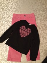 Girls-Lot of 2-Size 4T Circo top-Size 4-4T-Greendog jeans-pink-Easter - £11.84 GBP