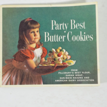 Party Best Butter Cookies Recipe Booklet  1960s Cookbook Pillsbury Saran Wrap - £4.66 GBP
