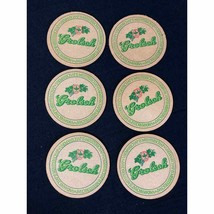 Grolsch Beer Cork Coasters Set of 6 Vintage Collectible Barware Mats Drinking - £23.73 GBP