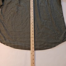 Gap Slim Button Down Collared Men's Off White & Dark Green Plaid Shirt Size L image 7