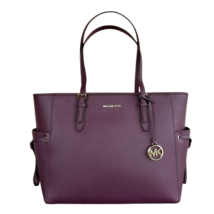 Michael Kors Gilly Large Leather Top-Zip Travel Tote Bag 35S1G2GT7L Bord... - $158.39