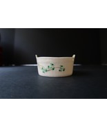 Vtg Belleek Unique Open Butter Salt Trinket Dish Green 5th Mark Clover S... - $562.94 MXN