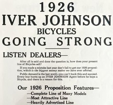 Iver Johnson Bicycles 1926 Advertisement Arms And Cycle Works Massachuset DWCC10 - £23.76 GBP