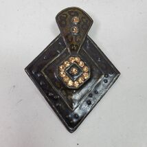 Vintage Pendant Statement 3 Inch Long Total Brown Decorative - $167.84 MXN