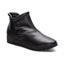 Aetrex Women's Zoey Zipper Ankle Boot Black Leather Size 6-6.5/36 - $29.60