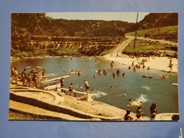 Vtg Postcard Blue Hole Swimming Pool, Turner Falls Park, Davis, OK,  Okl... - £3.91 GBP