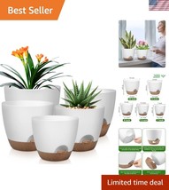 Versatile Indoor/Outdoor Self-Watering Pots with Drainage and Saucers – ... - $45.00