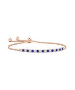 ANGARA 1.66 Ct Alternate Sapphire and Diamond Tennis Bolo Bracelet in 14... - $3,320.10