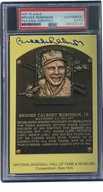 Brooks Robinson Firmado 4x6 Baltimore Orioles Hof Placa Card PSA/DNA 85025720 - £53.40 GBP