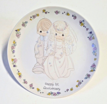 Precious Moments 1st Anniversary Plate in Box Porcelain 1988 Enesco - £7.18 GBP