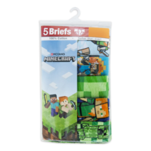 Minecraft Boys 5 Pack Briefs Underwear  Size 6 Creeper Steve Multicolor NEW - £14.23 GBP