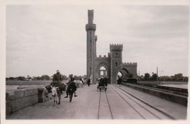 Vintage Bridge Across The Nile Egypt WWII Snapshot - $12.99