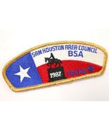 Vintage 1987 Sam Houston Area Council Texas Gold Boy Scouts America Flap... - $173.71 MXN