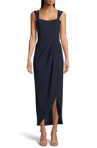 Xscape Womens Double-Strap Gown Navy, Size 4 - £72.56 GBP