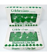 Vintage Silvestri SHAMROCK Clover String Lights St. Patricks Day - Set of 2 - $39.95