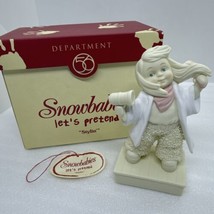 2003 Department 56 Snowbabies Let’s Pretend “Stylin&#39;”Figurine Blow Dryin... - $18.49