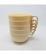 Vintage Plastic Melamine Melmac Cups Teacups Mugs Set Of 5 Watertown War... - $39.55