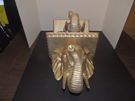 Elephant Book Ends Shelves decorative one Pair CSNB-0310-03B - $83.30