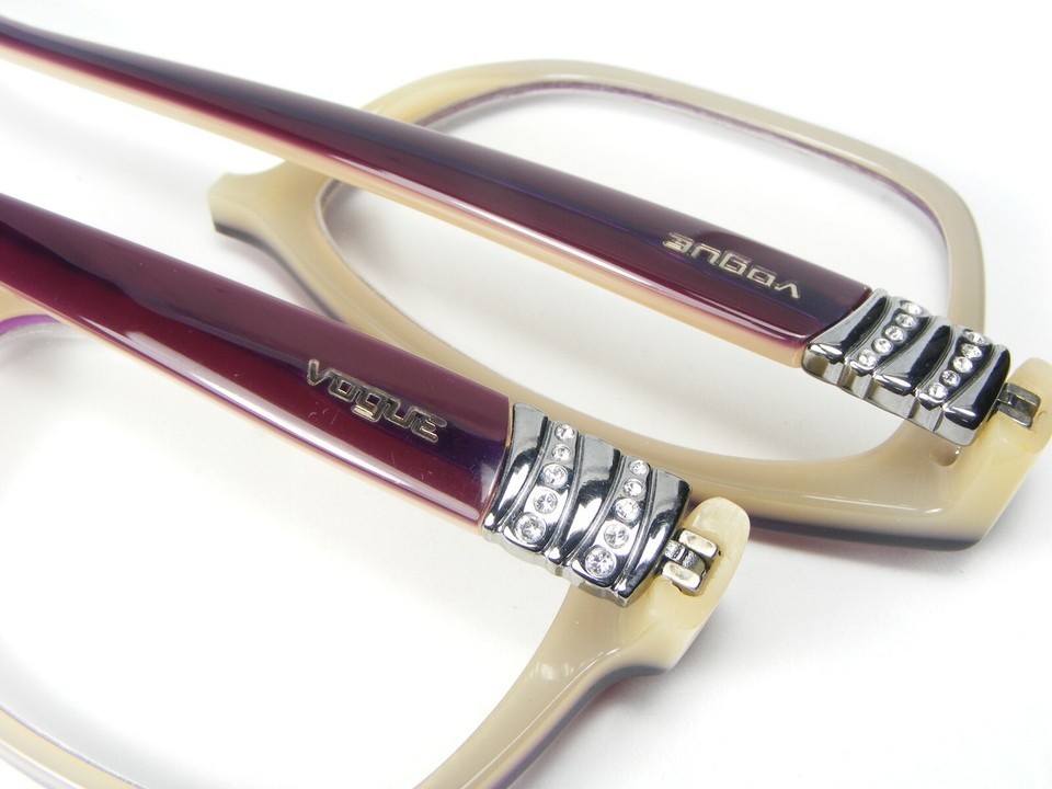 "FOR PARTS" Vogue VO 2765-B 1984 BURGUNDY BEIGE EYEGLASSES TEMPLE /ARM LEG 140mm Item image 5