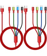 Multi Charging Cable 3.5A [2Pack 6Ft] 4 in 1 Fast Charger Cable Multi Ch... - £15.90 GBP