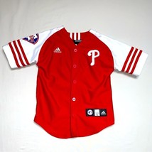 Philadelphia Phillies Red Baseball Jersey Lee 33 MLB T-Shirt Boy’s Large... - £37.21 GBP
