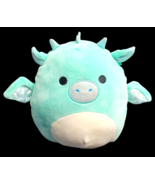 Squishmallow Miles the Dragon 10" Plush Teal Green Metallic Fabric Accents 2020 - £12.66 GBP