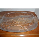 Crystal Clear Studios Embossed Winter Scene Serving Platter W/ Handles 9... - $465.04 MXN