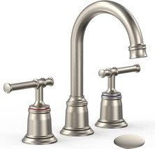 Classical Bathroom Faucets For Sink 3 Holes, 8 Inch Bathroom, Brushed Nickel - £48.69 GBP
