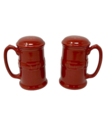 Longaberger Pottery Woven Traditions Salt and Pepper Shakers Paprika - $531.51 MXN