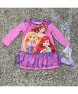 Girls Pajamas Nightgown Disney Princess Long Sleeve Pink &amp; Wand Set $38-... - £14.22 GBP