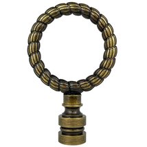 Royal Designs, Inc. Rope Wreath Finial for Lamp Shade, Antique Brass - Pack of 1 - $24.70+