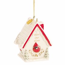 Lenox 2015 Bless Our Home Ornament Annual Birdhouse Christmas Cardinal Gift NEW - £14.09 GBP