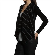 Label+Thread luxe cover up cardigan in Black/Charcoal - $122.00