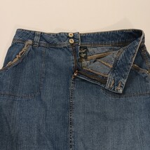 Faded Glory FL39101BD Women's Blue Cotton Denim Skirt Size 12 Waist 32" image 9