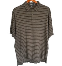 Polo Ralph Lauren Men’s Gray Black Striped Short Sleeve Polo Size L Blac... - $18.18 CAD