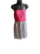 Lilly Pulitzer Ahoy There Esmeralda Strapless Dress Pink Anchor Size Large - £56.04 GBP