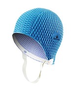 Water Gear, Natural Rubber Swim Bubble Cap (Blue, Medium)~Pool Cap~Protect Hair - £13.92 GBP