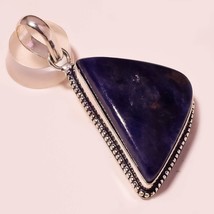 Sodalite Gemstone Handmade Christmas Gift Pendant Jewelry 2" SA 4235 - $5.19